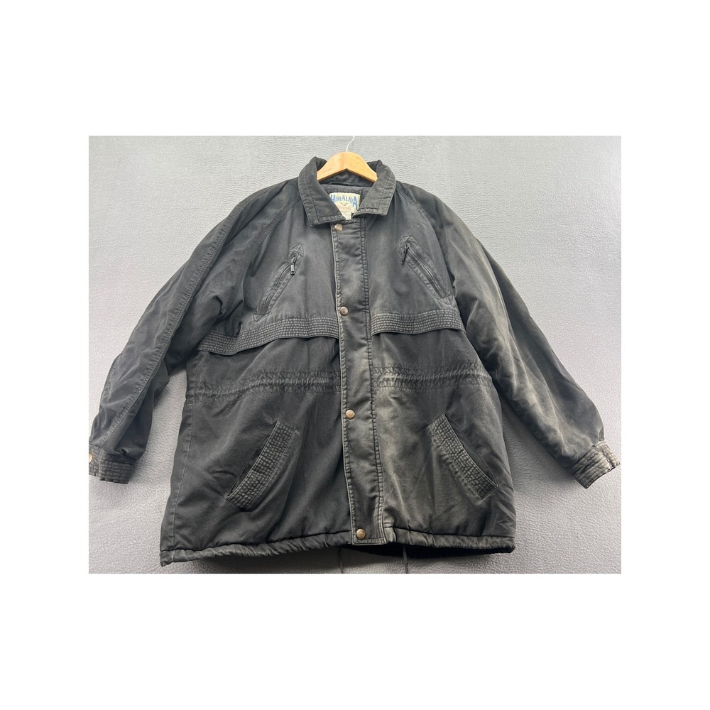 Himalaya Outfitters Field Jacket Mens 2X Big Black Cotton Quilted Utility Coat